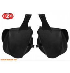 Set of BANDO saddlebags for Super meteor 650 Royal Enfield - Adapted to house the shock absorbers - Basic - Black