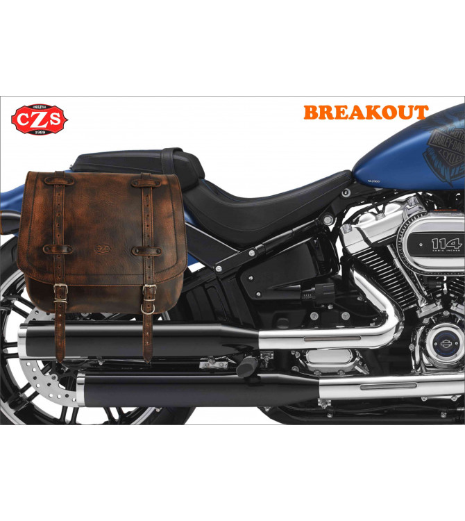 Jeu de sacoches vintage ULISES pour Softail - Harley Davidson - Spécifique.