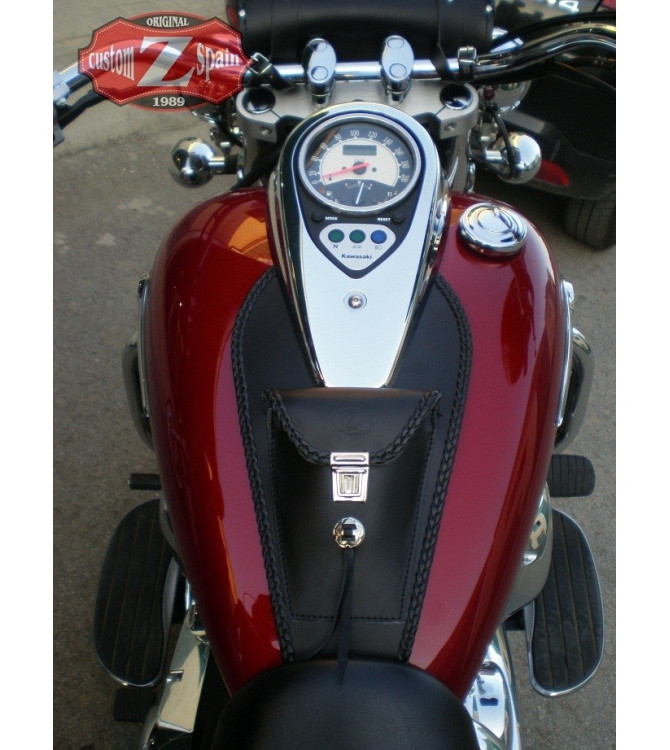 Leder Tankblende für Kawasaki Vulcan 900 mod, ITALICO Celtic 