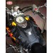 Panneau moto en cuir pour Yamaha Drag Star mod, ITALICO Classic avec franges