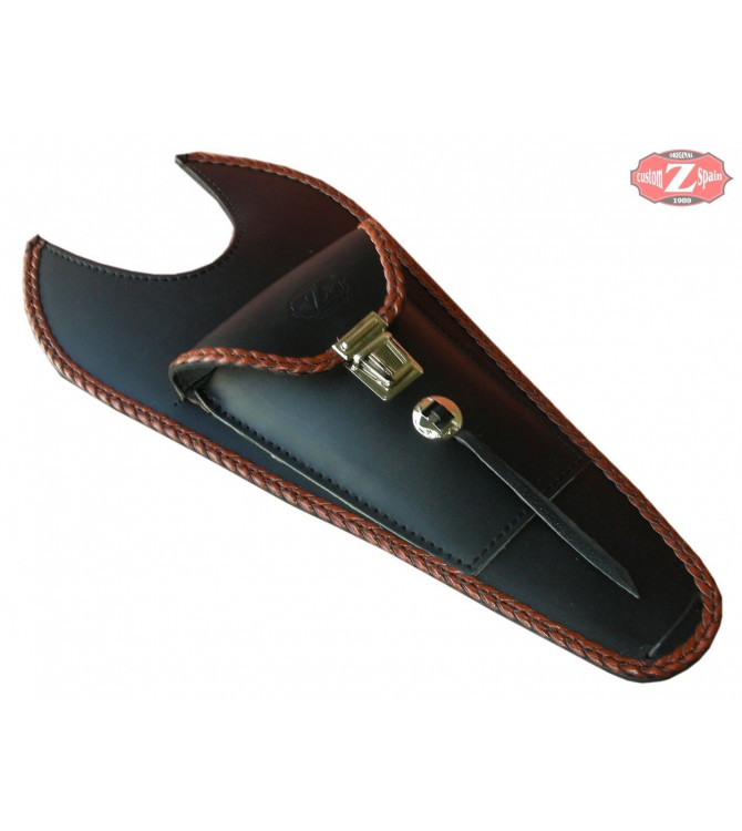 Leder Tankblende mod, ITALICO Celtic Basis - Hellbraun - UNIVERSAL