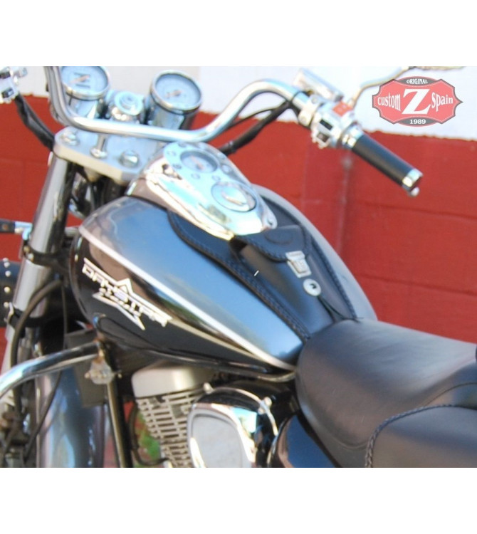 Panneau moto en cuir mod, ITALICO Classique - Rouge - UNIVERSEL