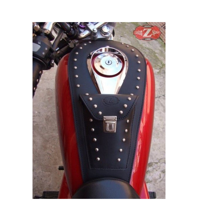 Tank tie - Classic leather tank-panel for Yamaha YBR - Specific