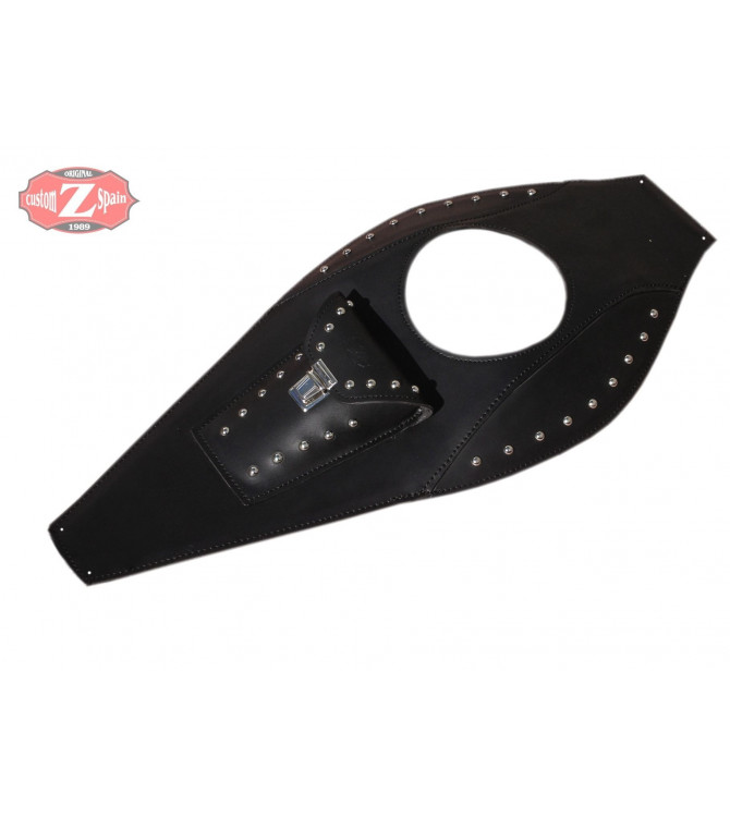 Leder Tankblende für Hyosung Aquila GV650 Klassische 