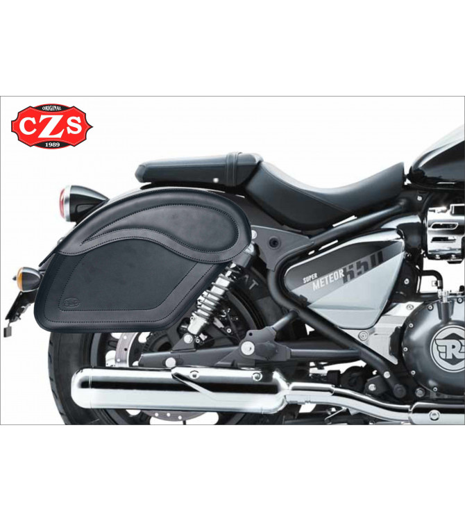 Set of ECLIPSE Basic Rigid Saddlebags for Super Meteor 650 - Royal Enfield