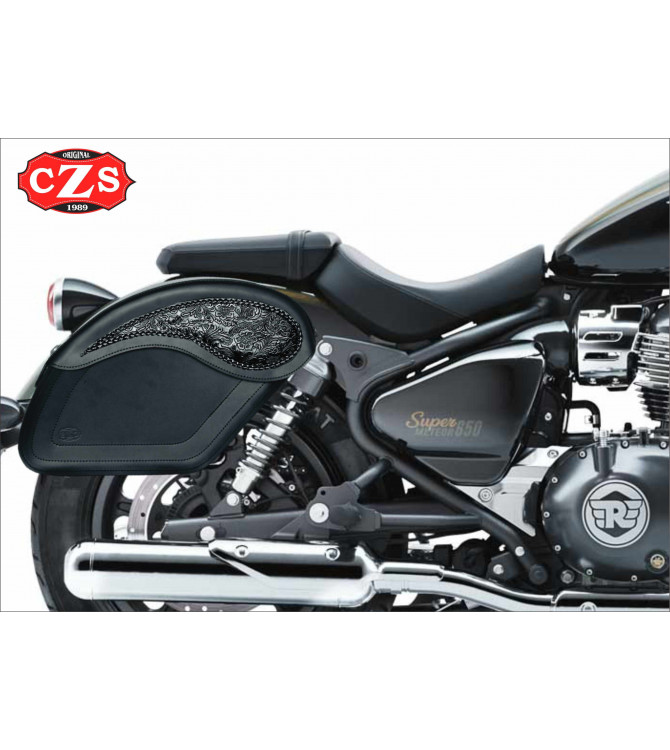 Juego de alforjas Rígidas ECLIPSE Gotikas para Super Meteor 650 - Royal Enfield