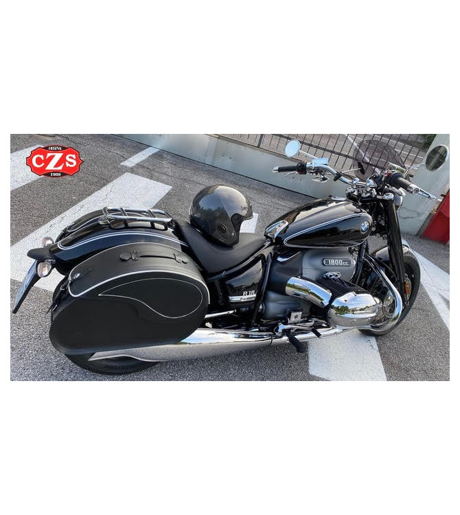 Starre Satteltaschen für BMW R18 mod, NAPOLEÓN - Weißes Profile -