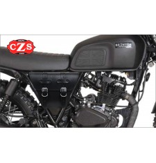 Bisaccia per moto classiche mod, MARBELLA stile Cafe Racer - UNIVERSALE - Nera