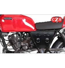 Bisaccia per moto classiche mod, MARBELLA stile Cafe Racer - UNIVERSALE - Nera