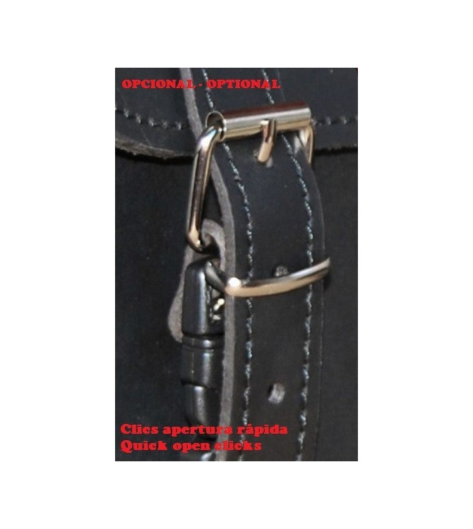 Saddlebag for Classic motorcycles mod,MARBELLA Cafe Racer style - UNIVERSAL - Black/Red