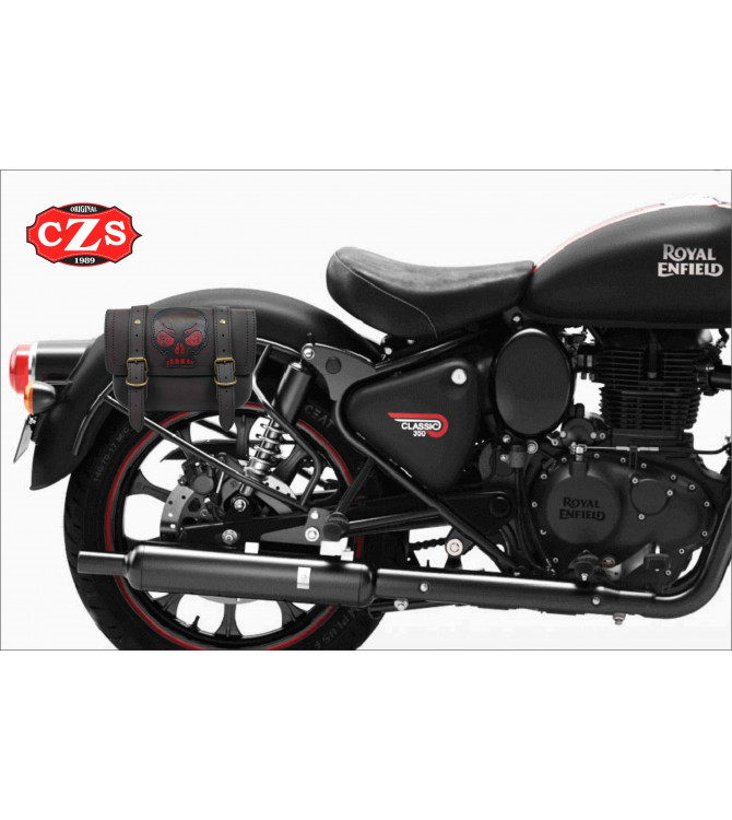 Saddlebag for Royal Enfield Classic from 2021 CALYSTO Old Rat Skull