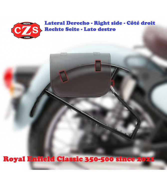 Saddlebag for Royal Enfield Classic from 2021 CALYSTO Old Rat Skull