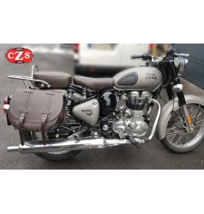 Sacoches BANDO Basic pour Royal Enfield Classic jusqu'en 2021 - Marron Chocolat