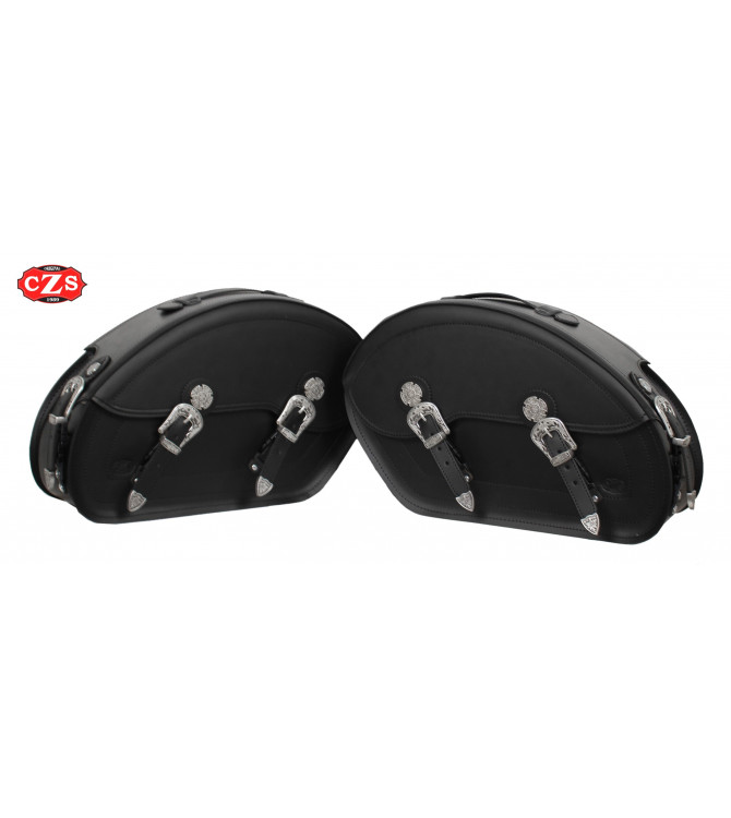Rigid Saddlebags - TORNADO - For Indian Scout Sixty - You specify black color