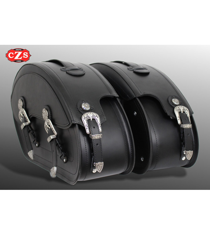 Rigid Saddlebags - TORNADO - For Indian Scout Sixty - You specify black color