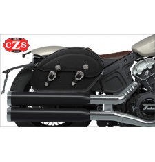 Alforjas Rígidas TORNADO para Indian Scout Bobber Especificas - Negro