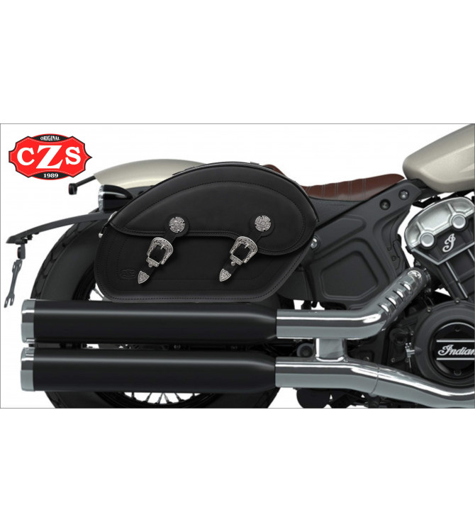 Borse laterali rigide - TORNADO - Per Indian Scout Sixty - Specificare il colore nero