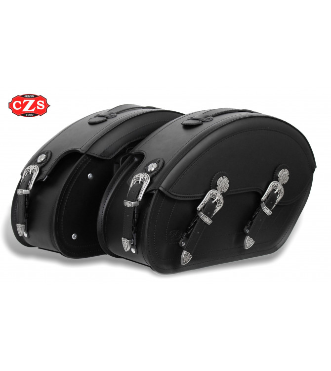 Rigid Saddlebags - TORNADO - For Indian Scout Sixty - You specify black color