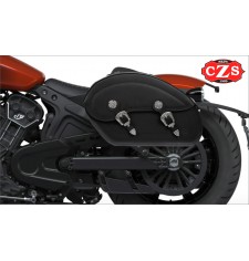 Alforjas Rígidas TORNADO para Indian Scout Bobber Especificas - Negro