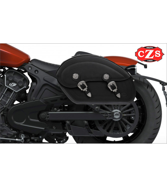 Rigid Saddlebags - TORNADO - For Indian Scout Sixty - You specify black color