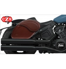 LEGEND Starre Satteltaschen speziell für Indian Scout Bobber, Bobber Rogue, Bobber Twenty – Braun