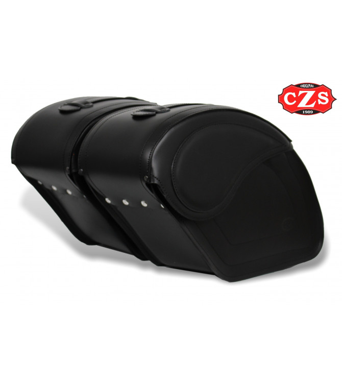 LEGEND Rigid Saddlebags Specific for Indian Scout Bobber, Bobber Rogue, Bobber Twenty - Black