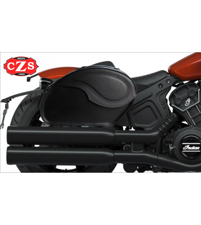 Alforjas Rígidas VENDETTA Basicas Específicas para Indian Scout Bobber, Bobber Rogue, Bobber Twenty - Negro