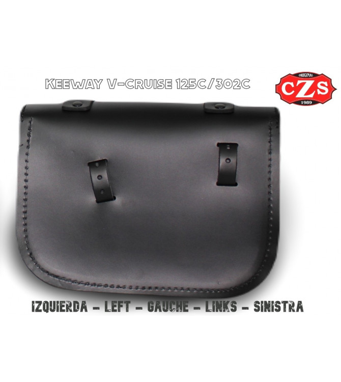 CALYSTO Satteltasche für Keeway V-Cruise 125C – Spezifiziert – Schwarz