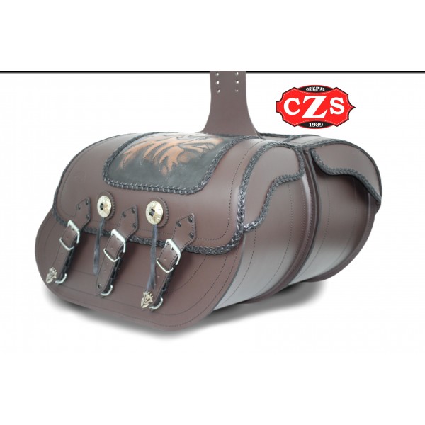 Rigid Saddlebags SUPER STAR Basic Eagle Braided UNIVERSAL
