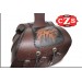 SUPER STAR Basic Rigid Saddlebag Set Vintage Eagle Head - Chocolate Brown