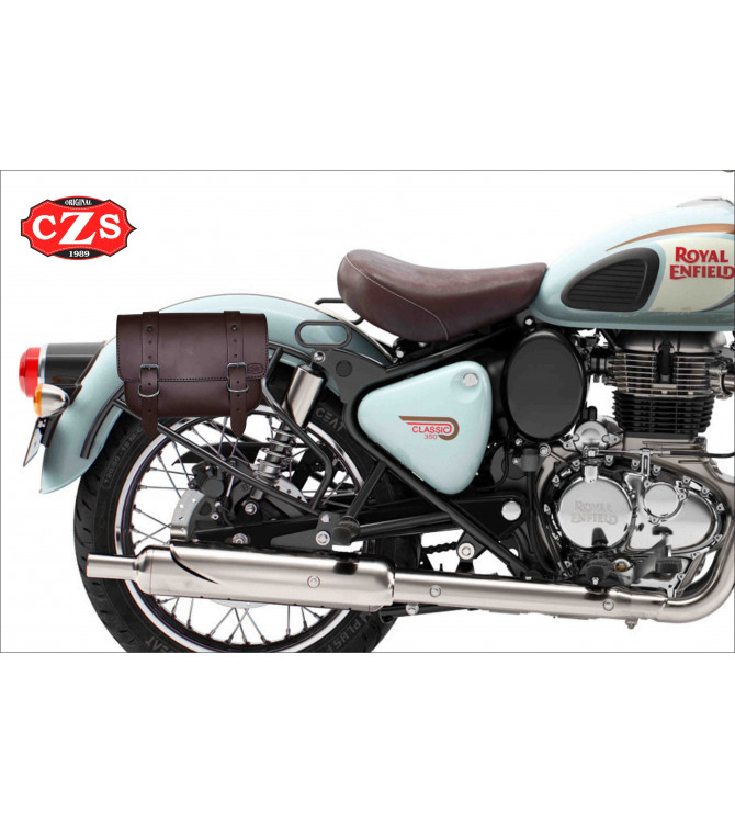 CALYSTO Borsa da sella per Royal Enfield 500cc dal 2021 - Specifica - Marrone