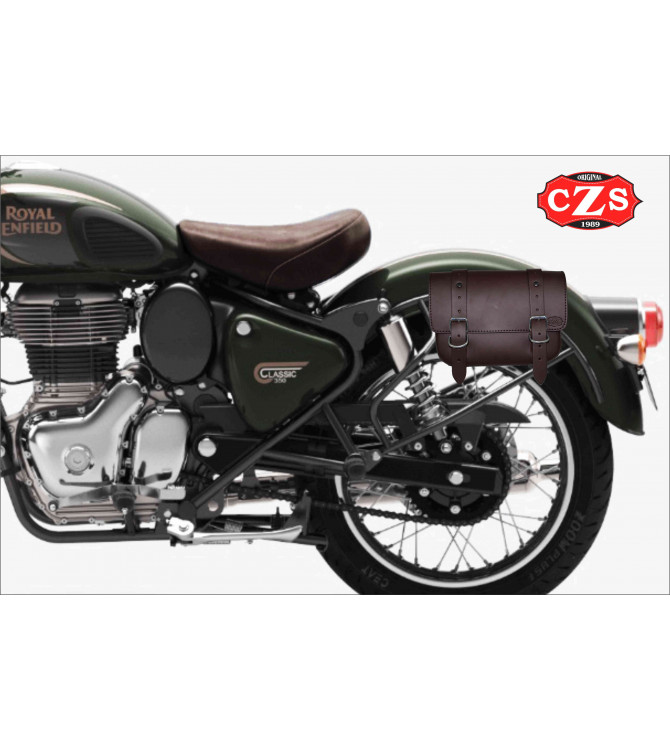 CALYSTO Borsa da sella per Royal Enfield 500cc dal 2021 - Specifica - Marrone
