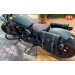 Alforja CENTURION para Indian Scout Bobber - Negro Correas Verdes