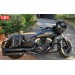 Alforja CENTURION para Indian Scout Bobber - Negro Correas Verdes