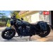 Alforja CENTURION para Indian Scout Bobber - Negro Correas Verdes