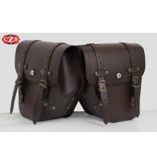 Borsa laterale CENTURION per Royal Enfield Classic 350-500 dal 2021 - specifica - Marrone cioccolato