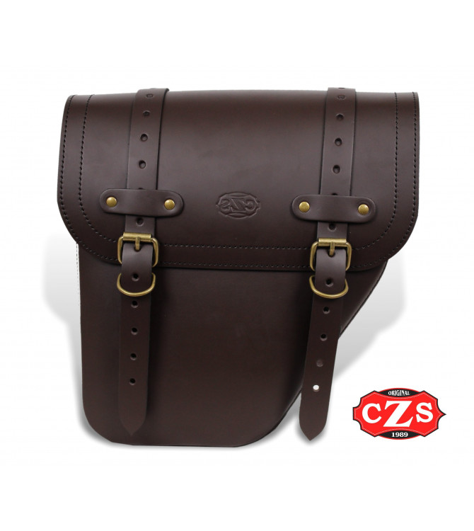 Borsa laterale CENTURION per Royal Enfield Classic 350-500 dal 2021 - specifica - Marrone cioccolato
