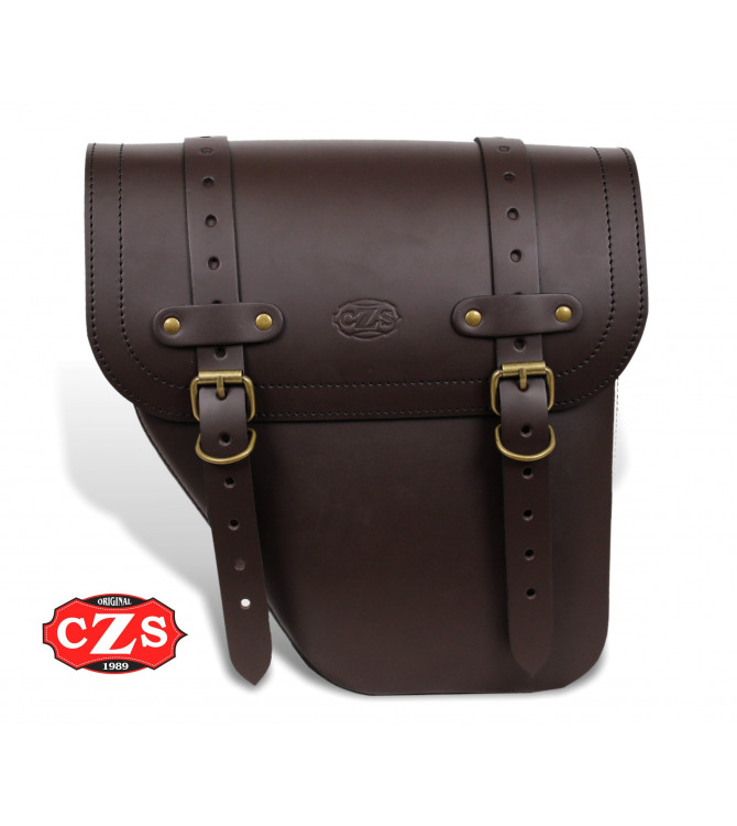 Borsa laterale CENTURION per Royal Enfield Classic 350-500 dal 2021 - specifica - Marrone cioccolato