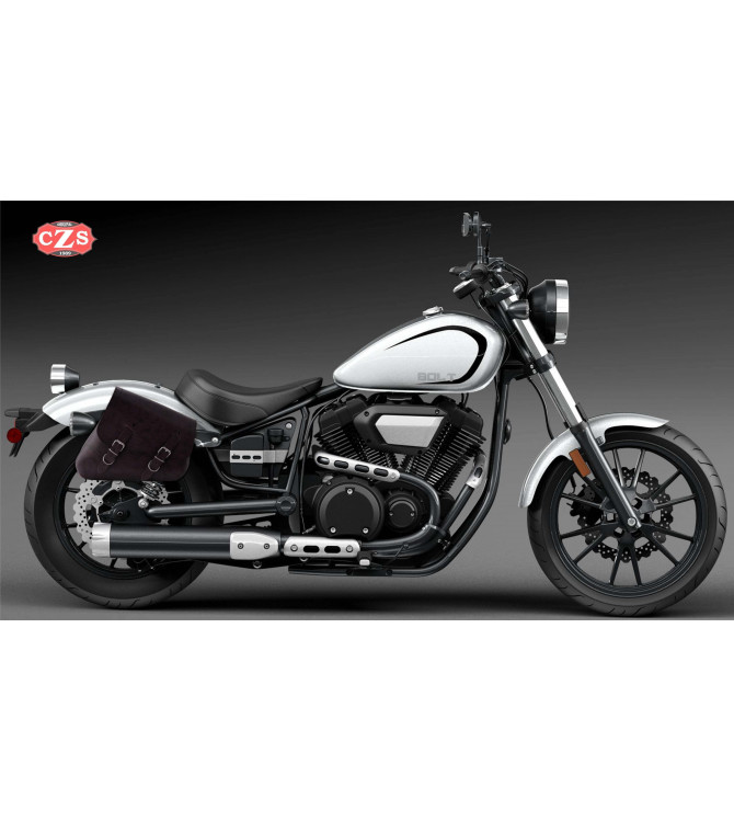 bisaccia LEGION per Yamaha XV950 Bolt - XVS 950R Bolt - Cioccolato marrone