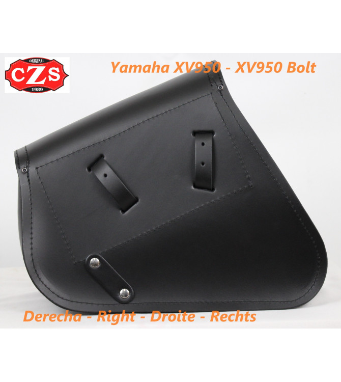 Borsa laterale LEGION per Yamaha XV950 Bolt - XVS 950R Bolt - Marrone cioccolato