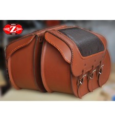 Saddlebags pour Suzuki Volusia mod, GRECIO - Brown - Croco - 