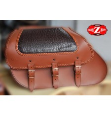 Saddlebags pour Suzuki Volusia mod, GRECIO - Brown - Croco - 