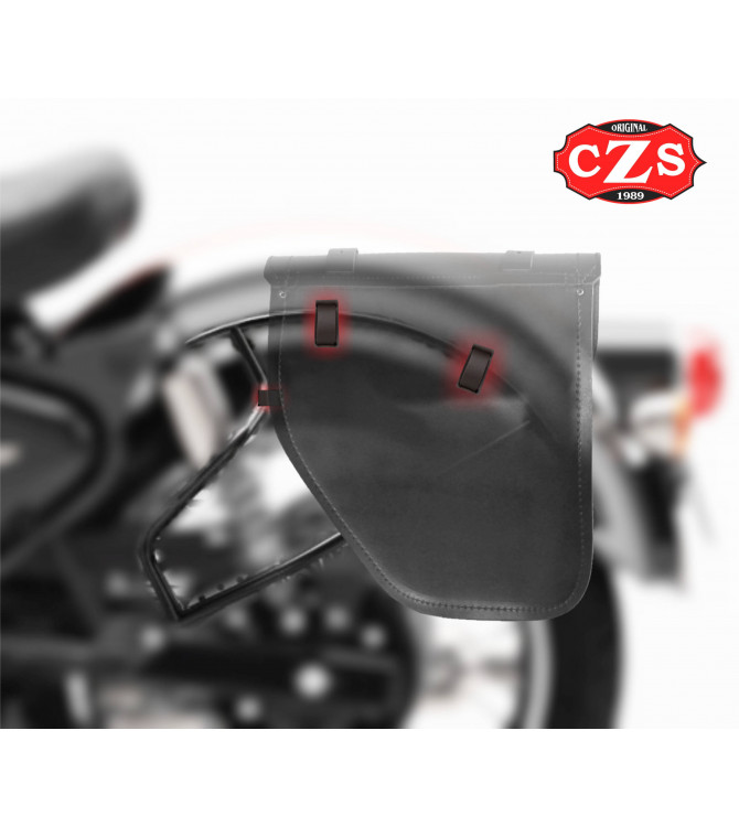 Borsa laterale CENTURION per Royal Enfield Classic 350-500 dal 2021 - specifica - Marrone cioccolato