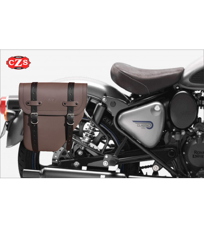 CENTURION Satteltasche für Royal Enfield Classic 350-500 ab 2021 – Spezifisch – Moka