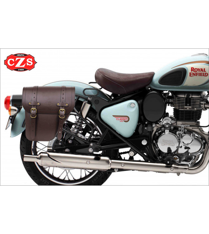 CENTURION Satteltasche für Royal Enfield Classic 350-500 ab 2021 – Spezifisch – Moka