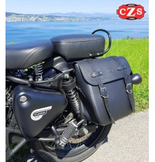 Alforja ADRIANO para Royal Enfield Classic 350/500 Hasta 2021 - específica - Negro