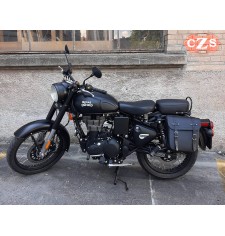 ADRIANO Satteltasche für Royal Enfield Classic 350/500 bis 2021 – spezifisch – Schwarz