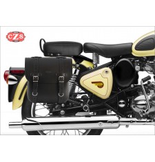 ADRIANO Satteltasche für Royal Enfield Classic 350/500 bis 2021 – spezifisch – Schwarz