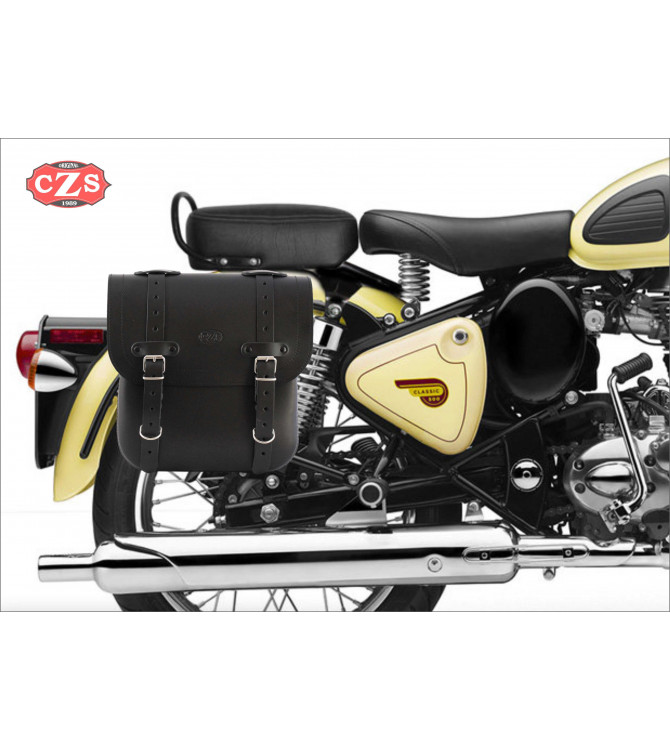 Alforja ADRIANO para Royal Enfield Classic 350/500 Hasta 2021 - específica - Negro