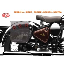 ADRIANO Satteltasche für Royal Enfield Classic 350/500 bis 2021 – spezifisch – Schwarz